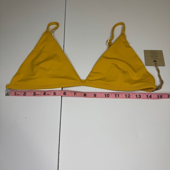 Toast Swim Triangle Bikini Top XL Yellow | Sustainable Swimwear NWT - Picture 5 of 5